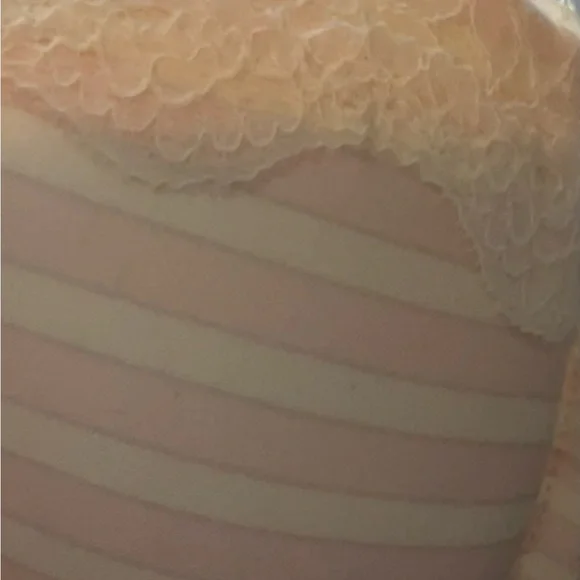 Victoria's Secret Striped Lace Bra - Cream, Pink, and Black - Picture 6 of 6